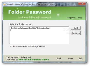 Folder Password screenshot 2
