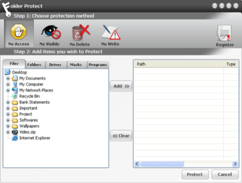 Folder Protect screenshot