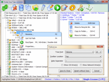 Folder Size Tree screenshot