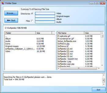 Folder Sizes screenshot