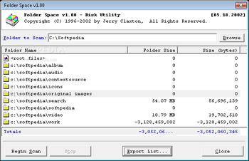 Folder Space screenshot