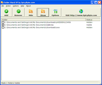 Folder Ward XP screenshot 2