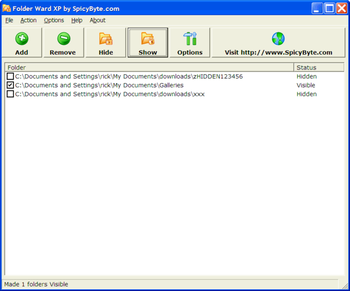 Folder Ward XP screenshot 2