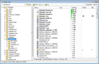 Folders Size screenshot