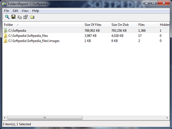FoldersReport screenshot
