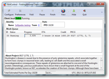Folding@Home screenshot