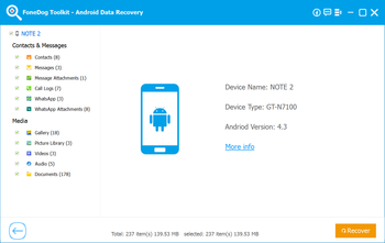 FoneDog Toolkit - Android Data Recovery screenshot 4