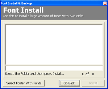 Font Install and Backup screenshot