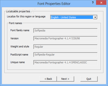 Font Properties Editor screenshot 3