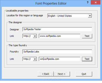 Font Properties Editor screenshot 4