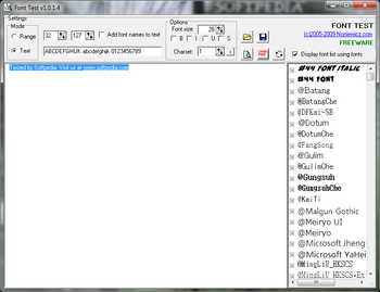 Font Test screenshot