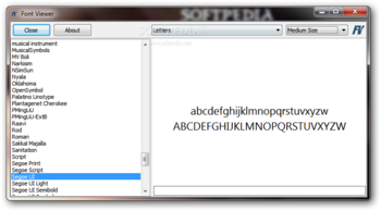 Font Viewer screenshot