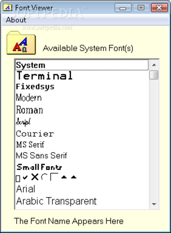 Font Viewer screenshot