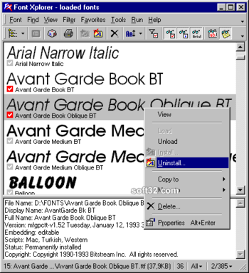 Font Xplorer screenshot 3