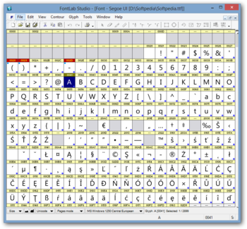 FontLab Studio screenshot