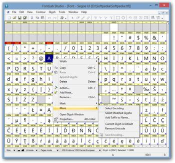 FontLab Studio screenshot 2