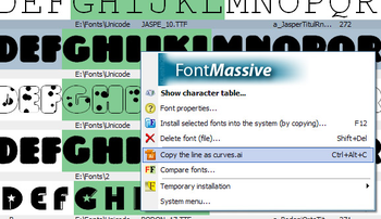 FontMassive screenshot