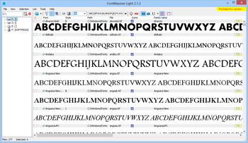 FontMassive Light screenshot