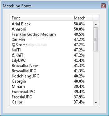 FontMatch screenshot 2