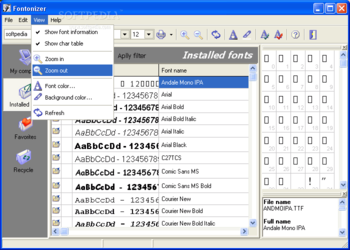 Fontonizer screenshot 2