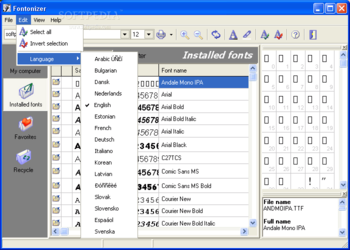 Fontonizer screenshot 3