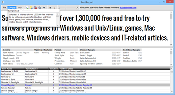 FontReport screenshot 3