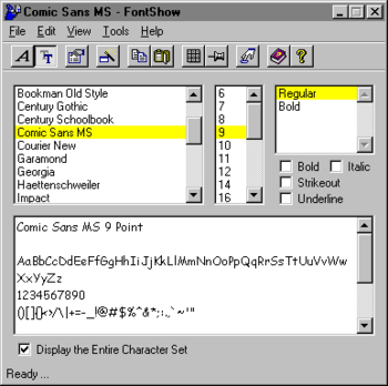 FontShow 2000 screenshot