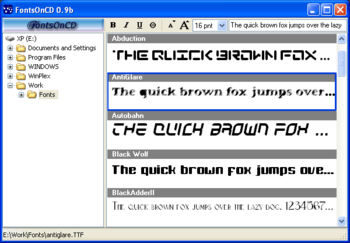 FontsOnCD screenshot