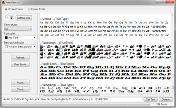 FontsView screenshot
