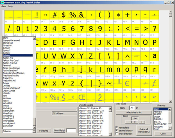 Fontview screenshot