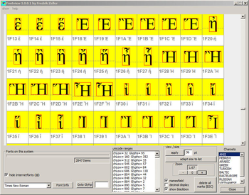 Fontview screenshot 3