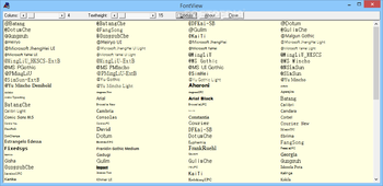 FontView screenshot