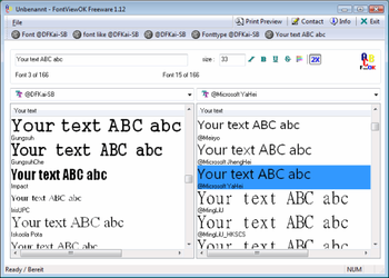 FontViewOK Portable screenshot