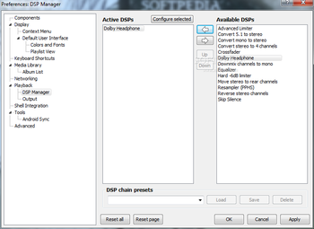 foo dsp dolbyhp screenshot