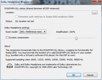 foo dsp dolbyhp screenshot 2