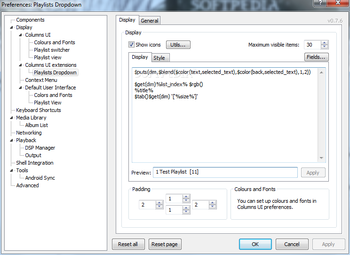 foo uie playlists dropdown screenshot 2