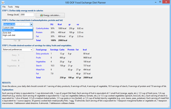 Food Exchange Diet Planner screenshot 2