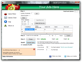 FoodsCalorieMeter screenshot