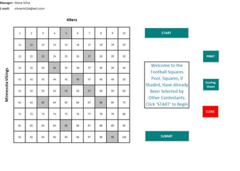 Football Squares Pool Manager - Office Edition screenshot