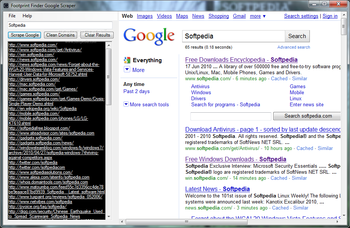 Footprint Finder Google Scraper screenshot