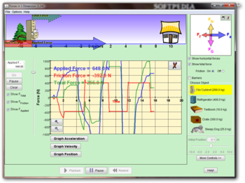 Forces in 1 Dimension screenshot