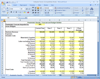 Forecast and Budget Builder Excel screenshot 2