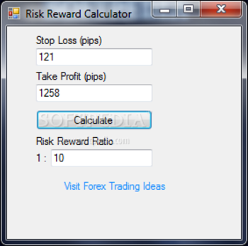 Forex Risk Reward Ratio Calculator screenshot