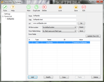 Form Auto Fill Portable screenshot