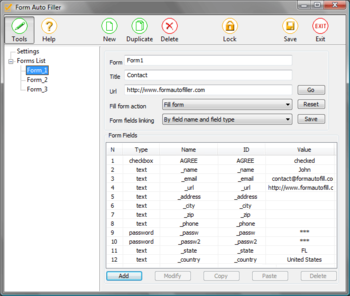 Form Auto Filler (Form Filler) screenshot