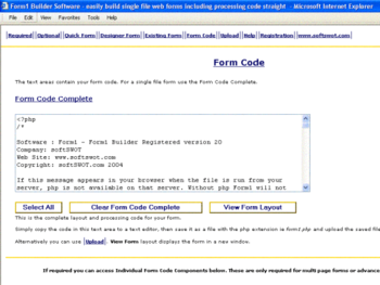 Form1 Builder Software screenshot