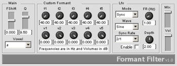 Formant Filter screenshot