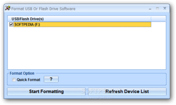 Format USB Or Flash Drive Software screenshot
