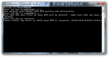 FormatMyUSB screenshot
