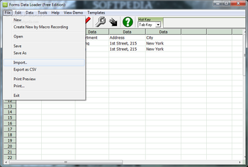 Forms Data Loader screenshot 2